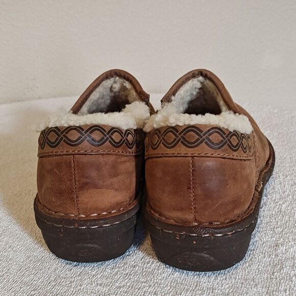 Uggs Bettey Clog Shoes Brown Size 6 Slip On Shearling Cuff Waterproof Soles 5747 - Picture 7 of 11